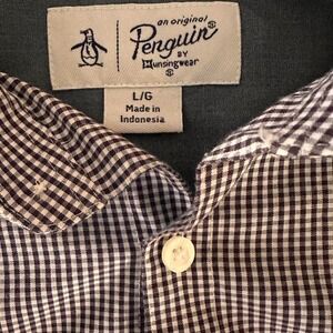 Penguins button up men's shirt size L